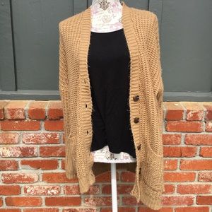 BDG Oversized Cardigan (tan)